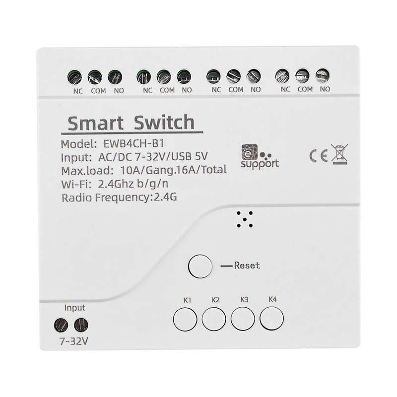 Smart WiFi Bluetooth Switch Relay Module+Remote 7-32V on Off Controller 4CH 2.4G WiFi Remote for Ale
