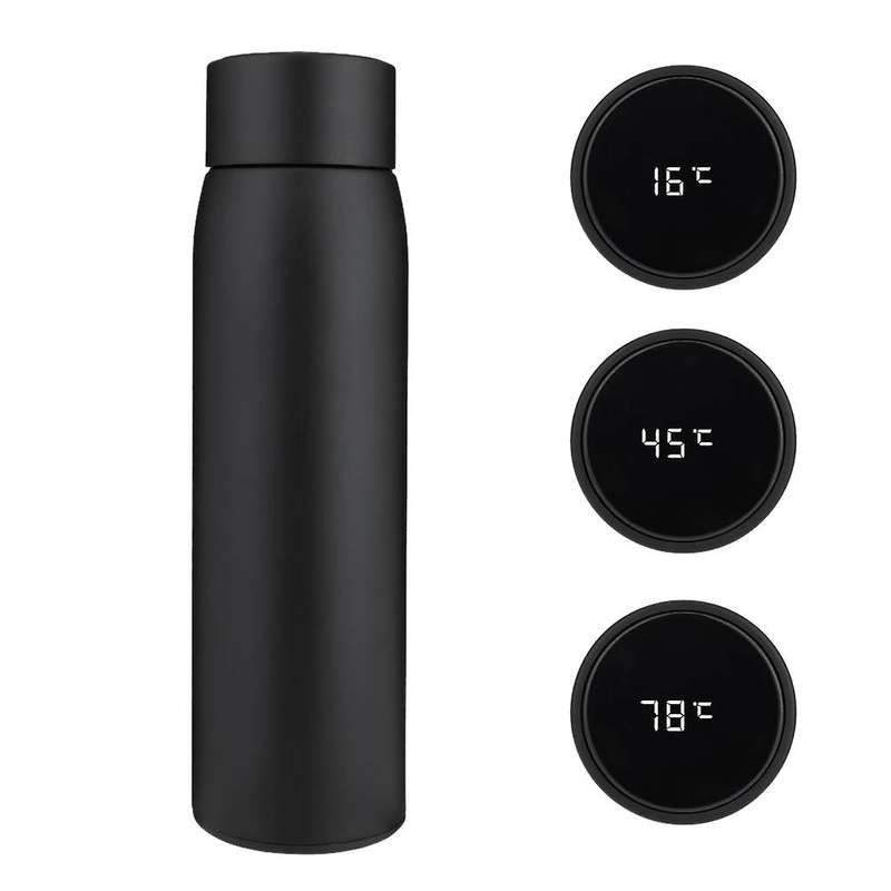 Smart Water Bottle Cup, Vacuum Insulated Double Walled Stainless Steel Water Bottle Keep Drink Hot &