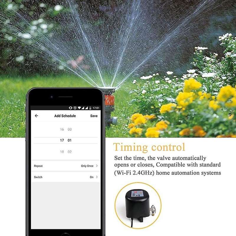 Smart WIFI Gas Water Valve Control Home Automation System Compatible with Alexa APP-EU Plug