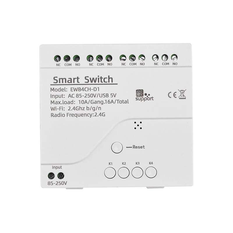 Smart WiFi Bluetooth Switch Relay Module+Remote 85-250V on Off Controller 4CH 2.4G WiFi Remote for A