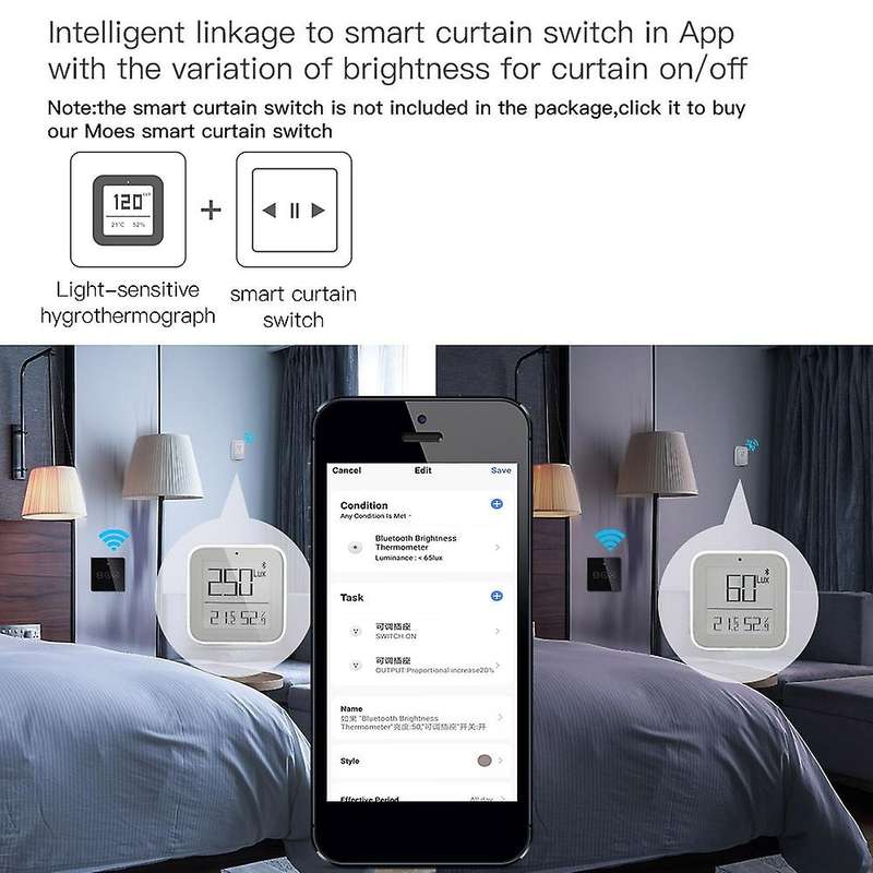 Smart ZigBee Mesh Brightness Thermometer Light Temperature Humidity for Detector Tuya Smart App Alex