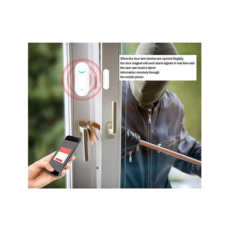 Smart Wifi Door Magnetic Detector Wifi Door and Window Sensor Door Magnetic Switch Alarm Anti-Theft