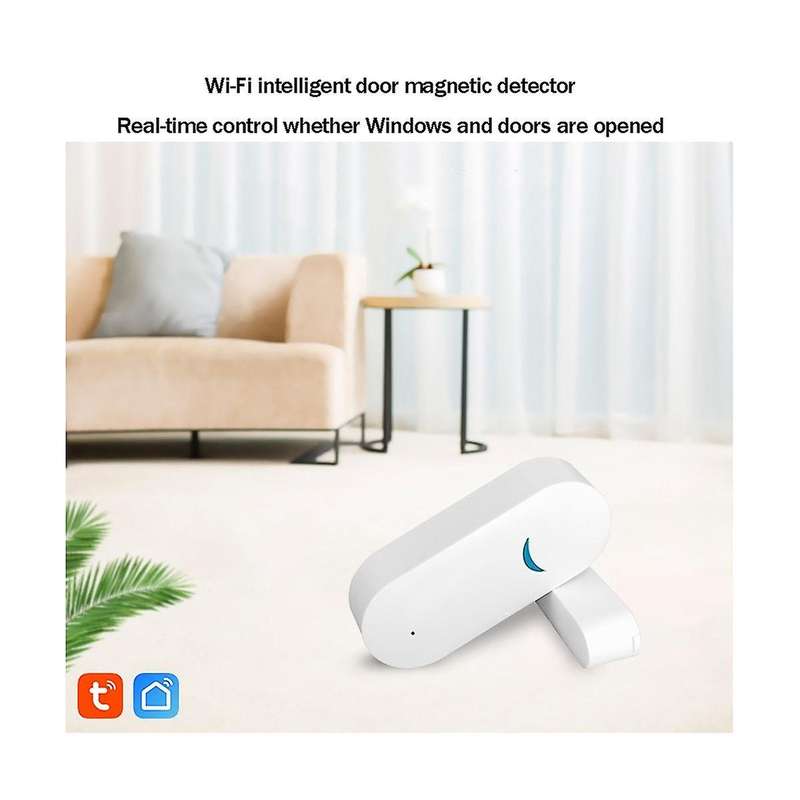 Smart Wifi Door Magnetic Detector Wifi Door and Window Sensor Door Magnetic Switch Alarm Anti-Theft