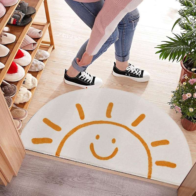 Smile Carpet Ins Cute Bedroom Rug Living Room Soft Carpet Non-Slip Bathroom Floor Mat Bedside Balcon