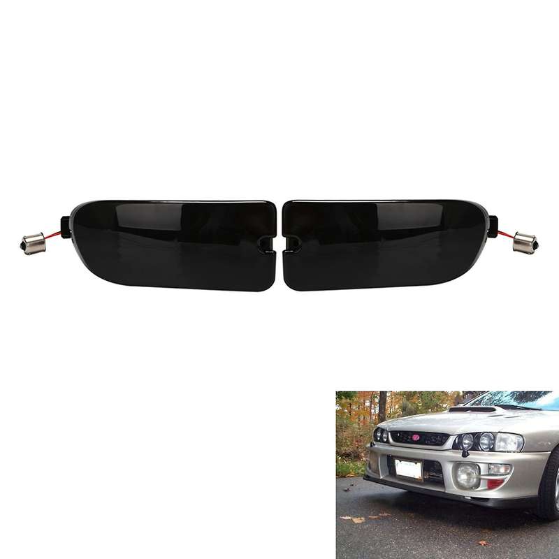 Smoke Black Car Front Bumper LED Turn Signal Indicator Lights for 1999-2001 2.5RS Coupe & Sedan SU25