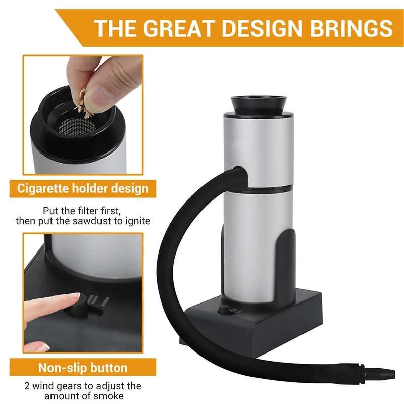 Smoke Injector Food Beverage Cold Smoke Generator Bar Portable Molecular Cooking Meat Burning BBQ Co