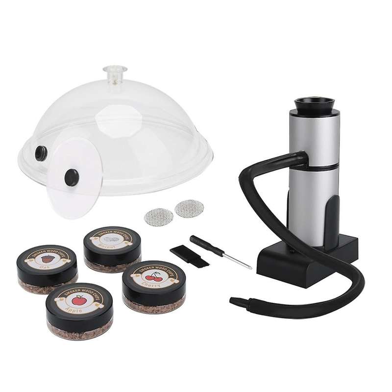 Smoke Injector Food Beverage Cold Smoke Generator Bar Portable Molecular Cooking Meat Burning BBQ Co