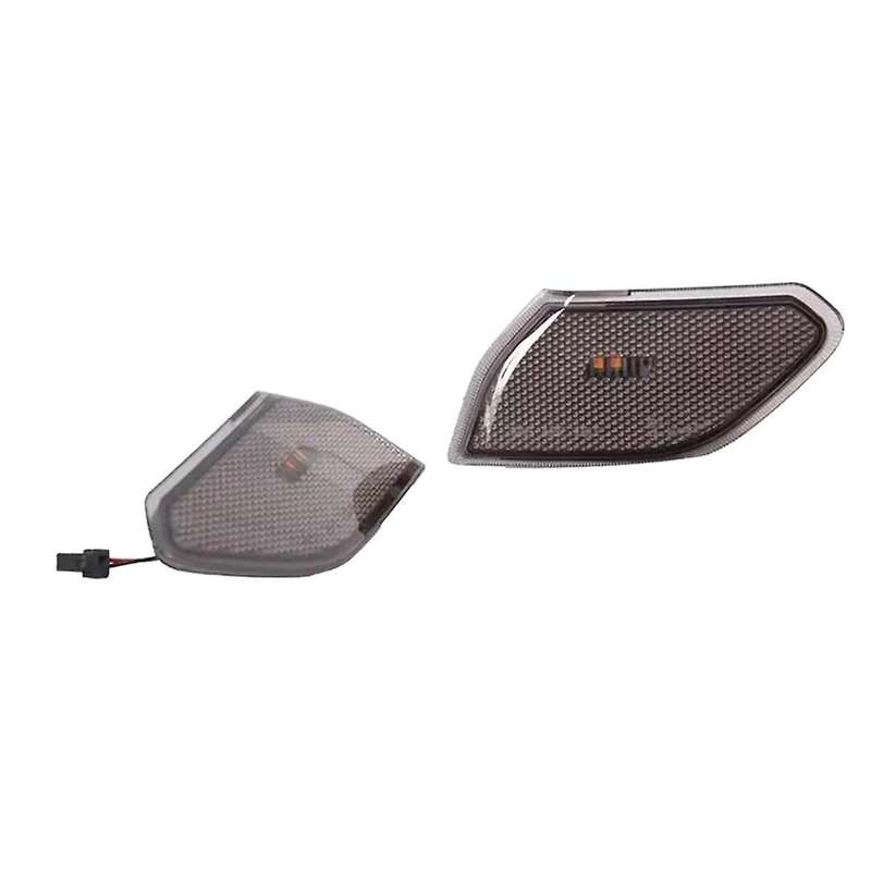 Smoked Black Led Front Side Marker Light Turn Signal Lamp Round Eyebrow Side Lamp for Wrangler JL 2