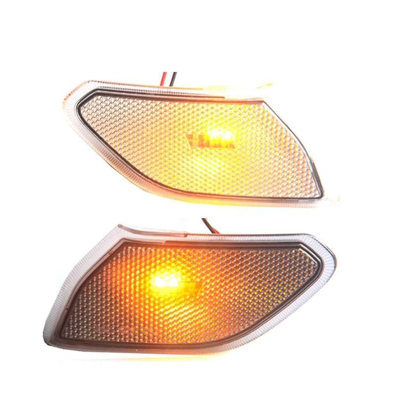Smoked Black Led Front Side Marker Light Turn Signal Lamp Round Eyebrow Side Lamp for Wrangler JL 20