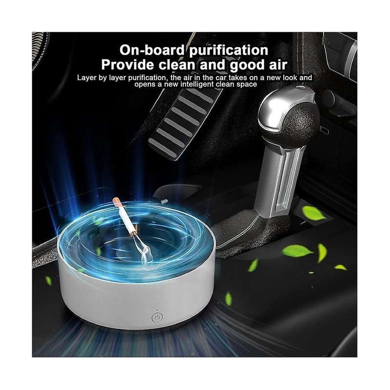 Smokeless Ashtray with Air Purifier, 2 In 1 Ashtray Cleaner, Smokeless Multifunctional Air Freshene