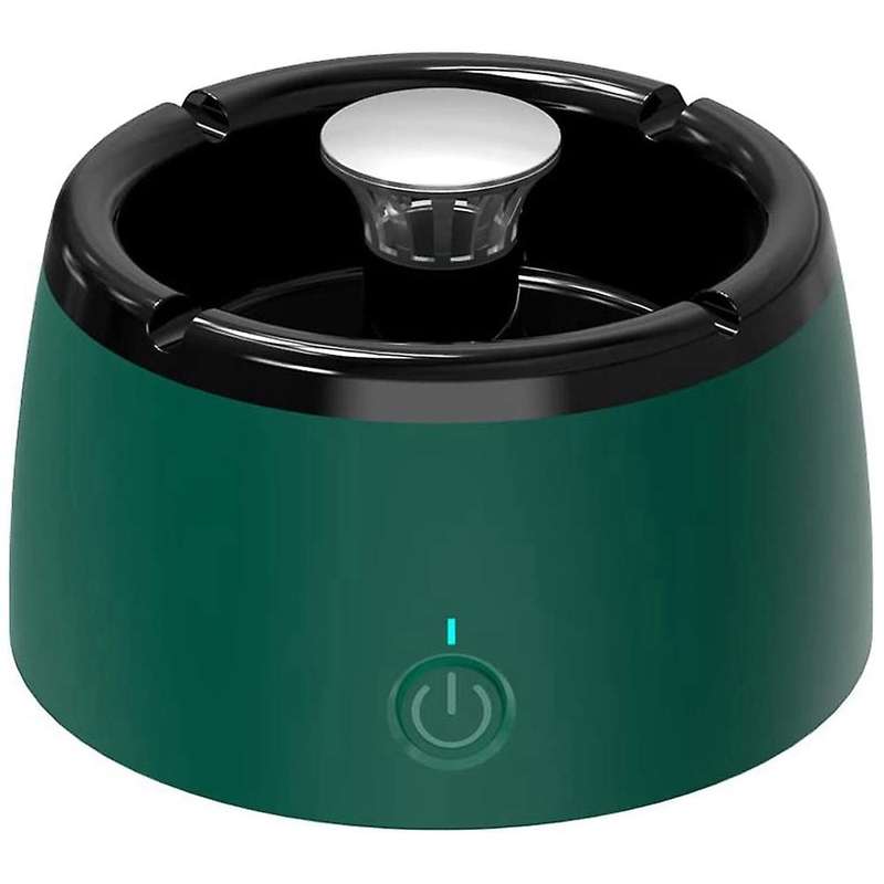 Smokeless Home Ashtray, Rechargeable Ashtray for Car (green)