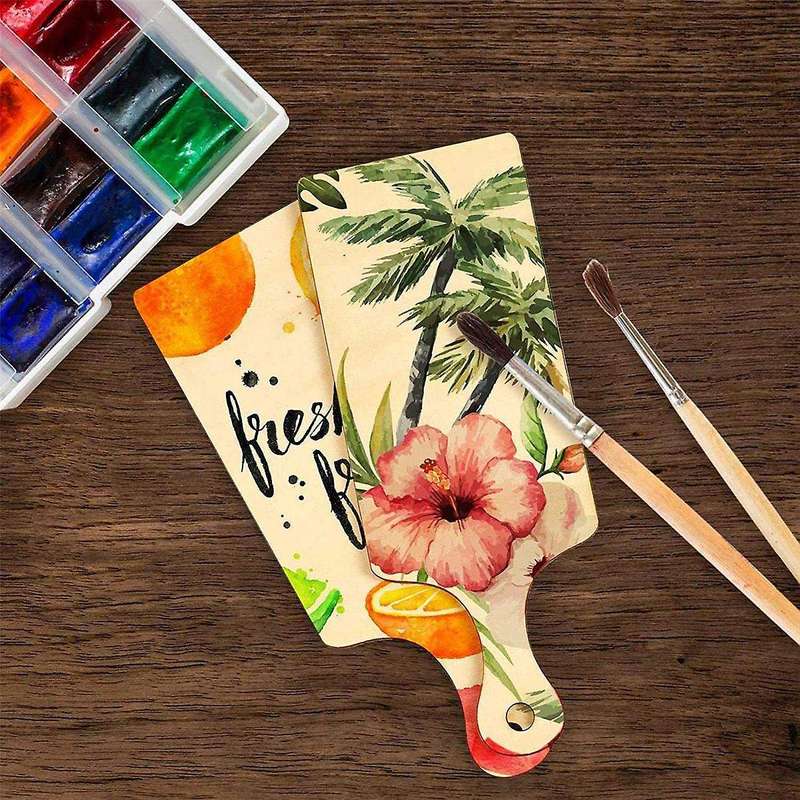 Smooth Surface Durable Wooden Diy Chopping Board Kitchen Decoration 12pack