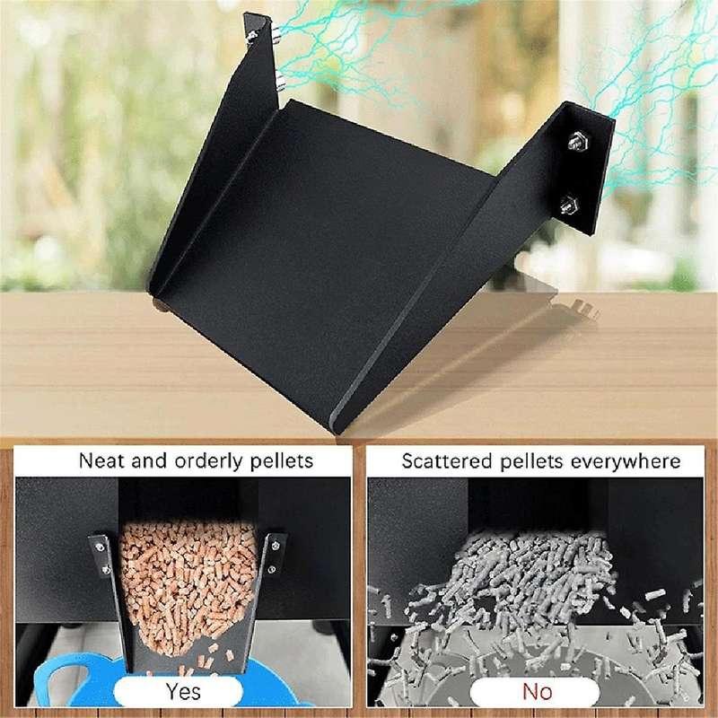 Smoker Pellets Helper Chute for Grill, Magnetic Cleanout Chute for Easily Collect Pellets, for Smoke