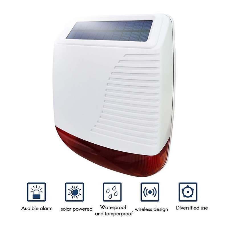 SN40 Outdoor Solar Siren Waterproof Home Security Alarm System Host