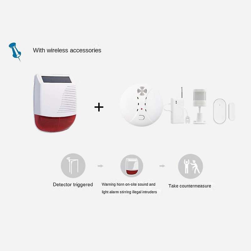 SN40 Outdoor Solar Siren Waterproof Home Security Alarm System Host