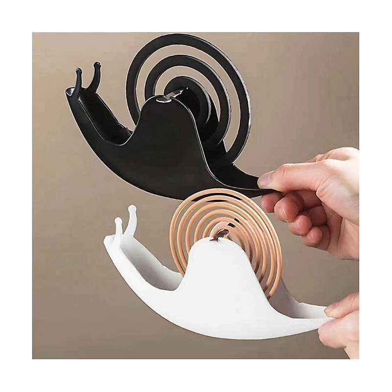 Snail Mosquito-Repellent Incense Tray Bracket Home with Cover(White)
