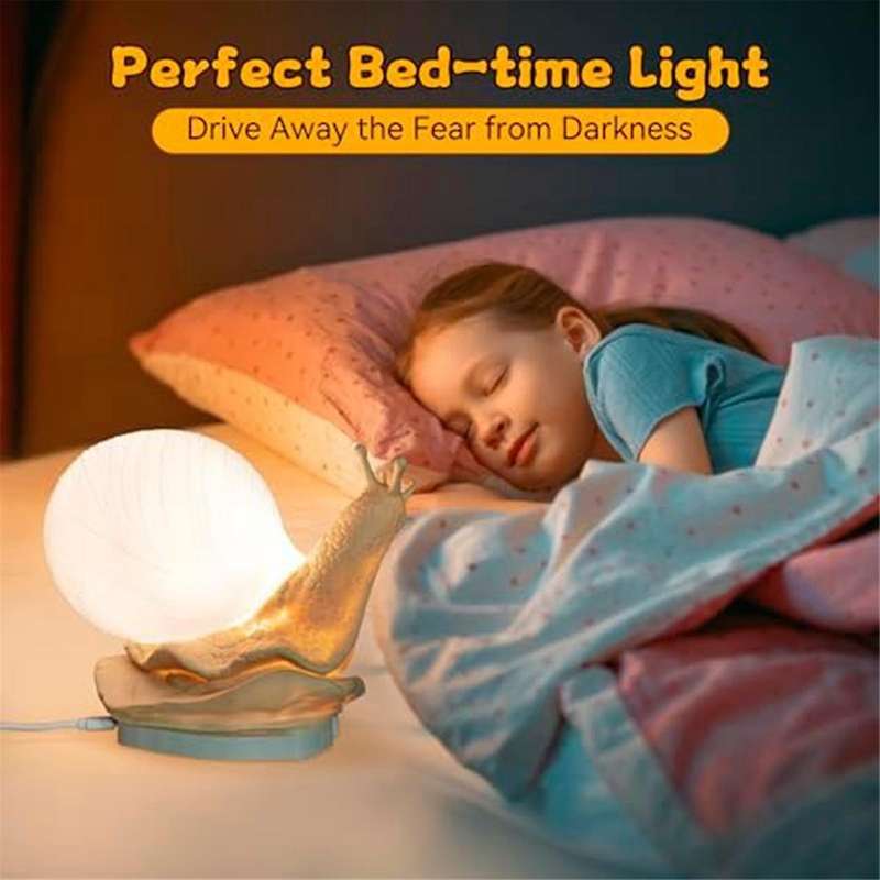 Snail Night Light for Kids, 2 Light Modes&24 Colors Baby Night Light, Cute Designed Kids Night Light