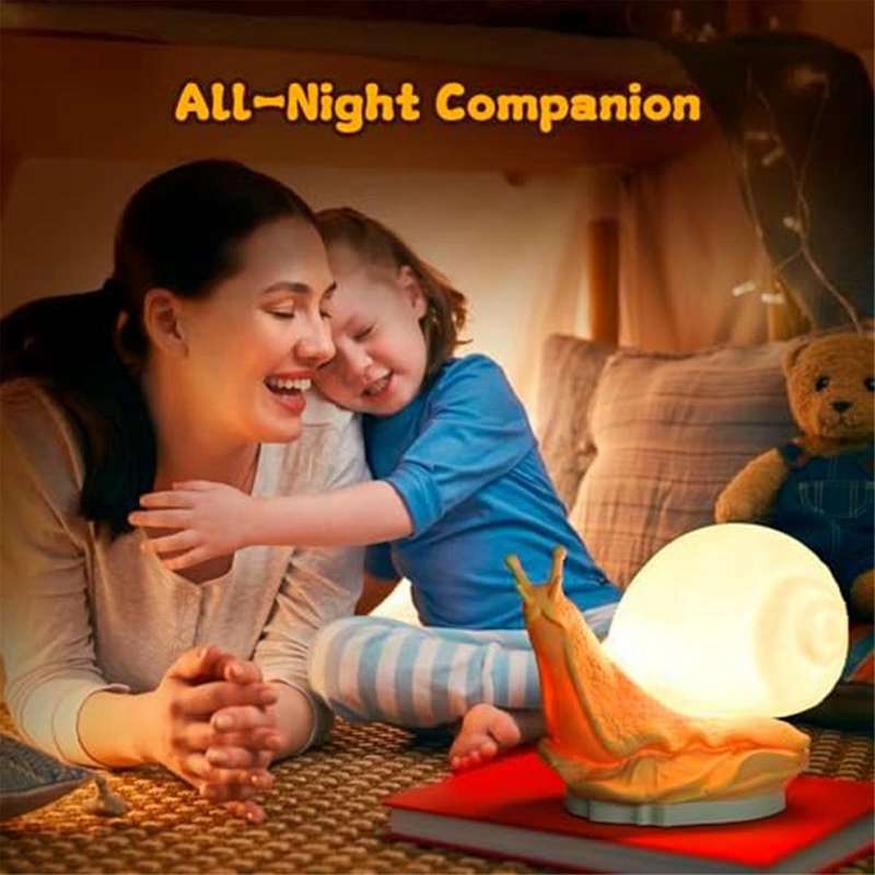 Snail Night Light for Kids, 2 Light Modes&24 Colors Baby Night Light, Cute Designed Kids Night Light