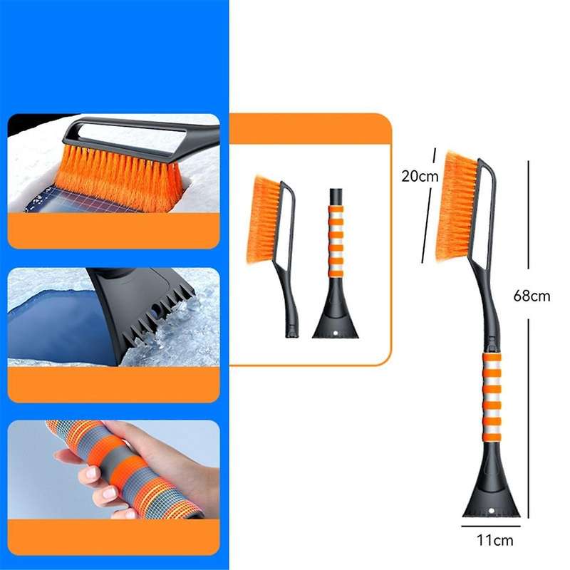 Snow Removal Brush Detachable De-icer for Car Windshield, Car Snow Plow and Brush for Car Truck Suv