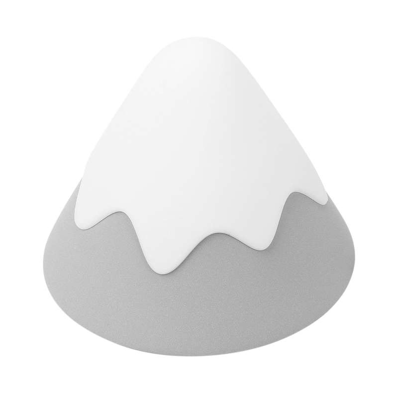 Snow Mountain Lamp Rechargeable Room Night Light Like Moon Lamp Light Silicone Gray