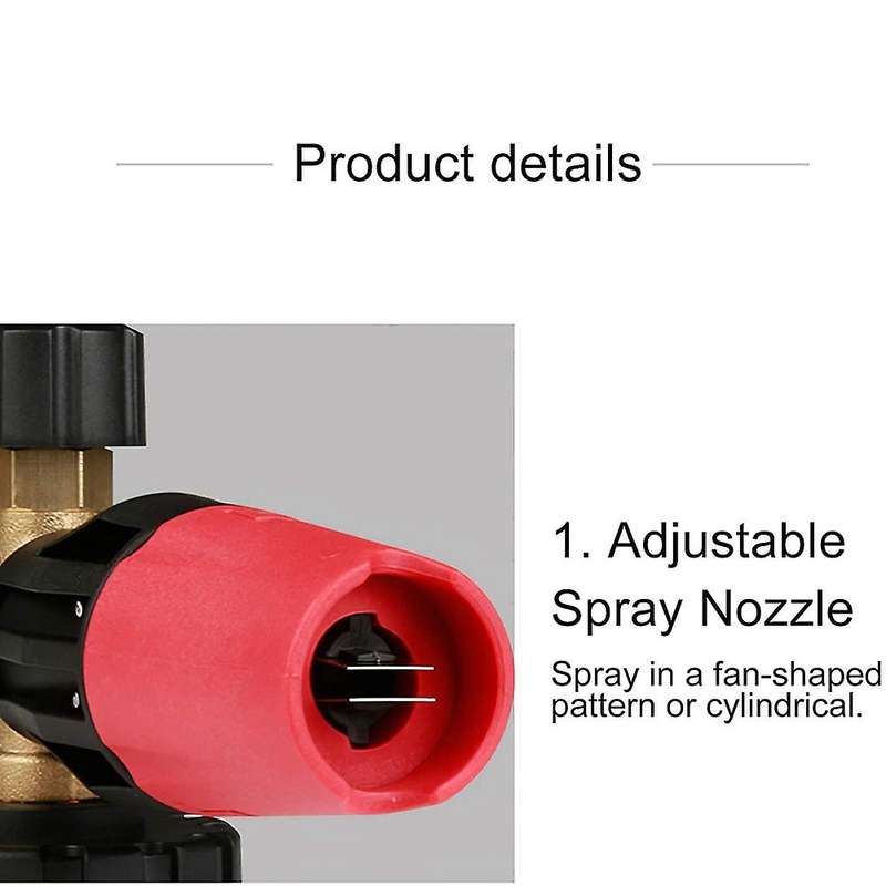 Snow Foam Cannon with 1L Bottle, Adjustable Snow Foam Lance, Heavy Duty Car Foam Blaster, 1/4Inch Q
