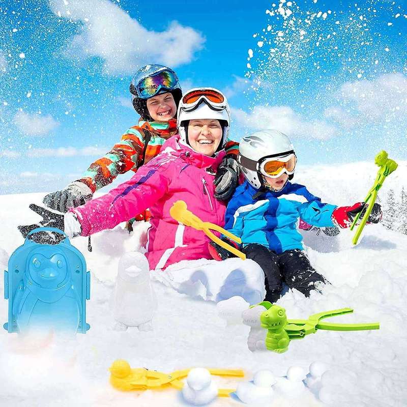 Snow Toys Kit 5 Pcs Tool Snow Toys Kids Winter Outdoor Toys Snow Ball Clip Snow Games for Kids and A