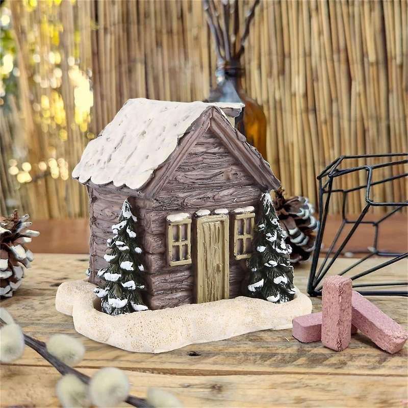 Snowy Winter Incense Cone Burner, Christmas Cabin Incense Burner, Incense Burner, Room Incense