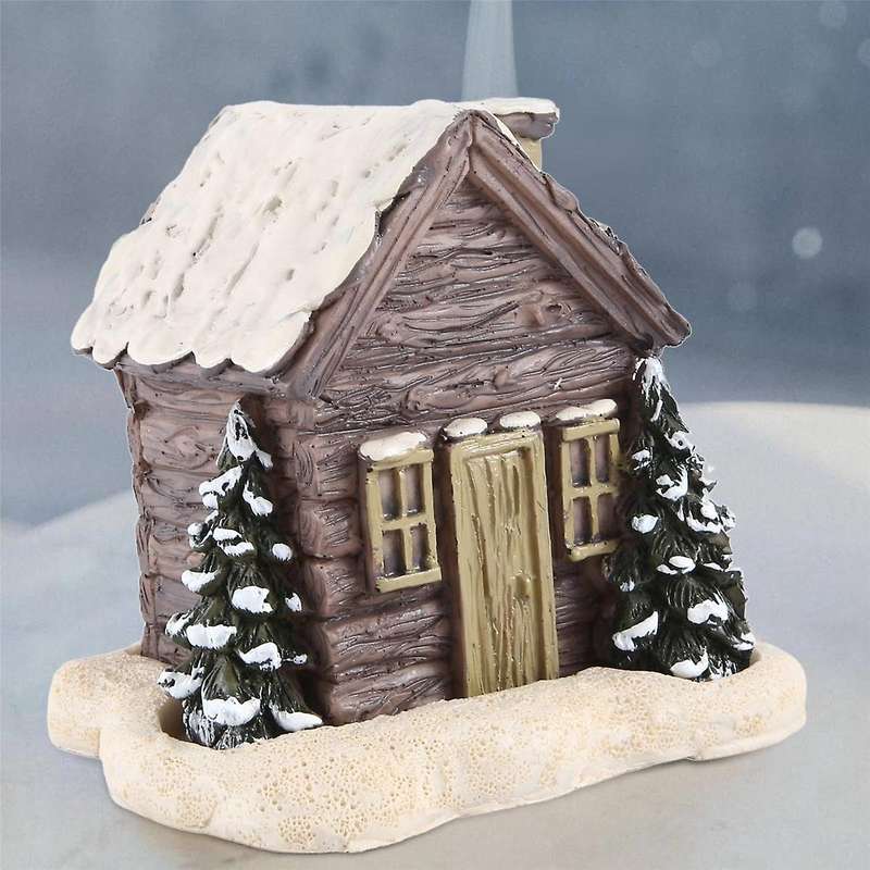 Snowy Winter Incense Cone Burner, Christmas Cabin Incense Burner, Incense Burner, Room Incense