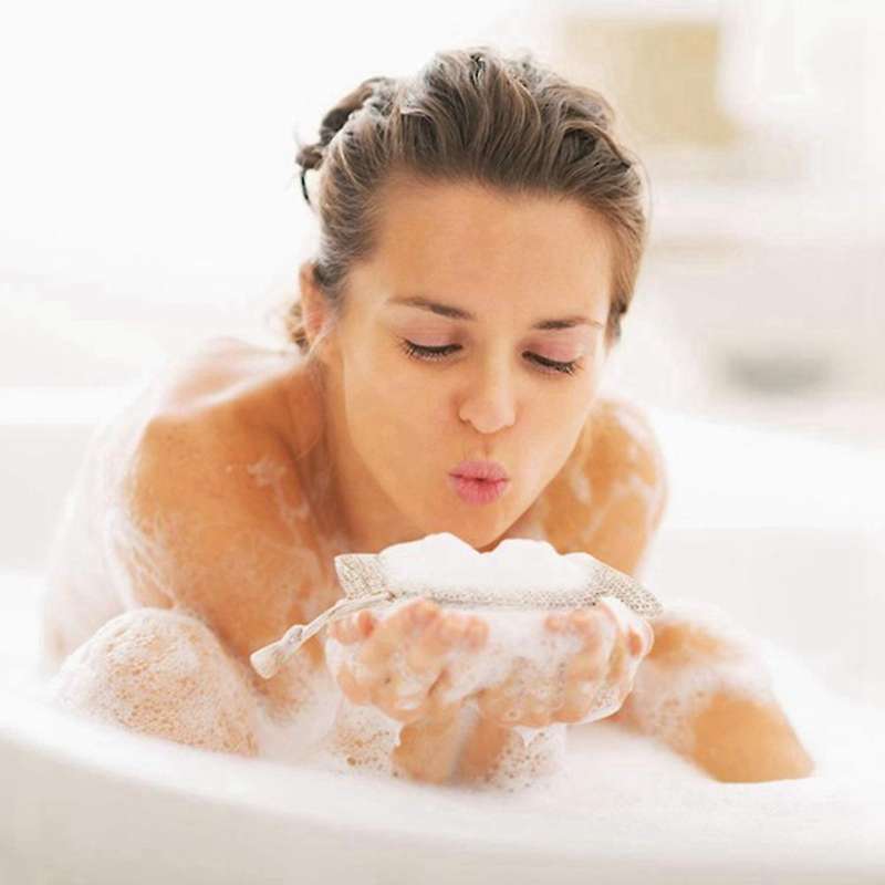 Soap Bags for Shower 60 Pack Natural Ramie Soap Saver Pouch Soap Mesh Bag with Drawstring