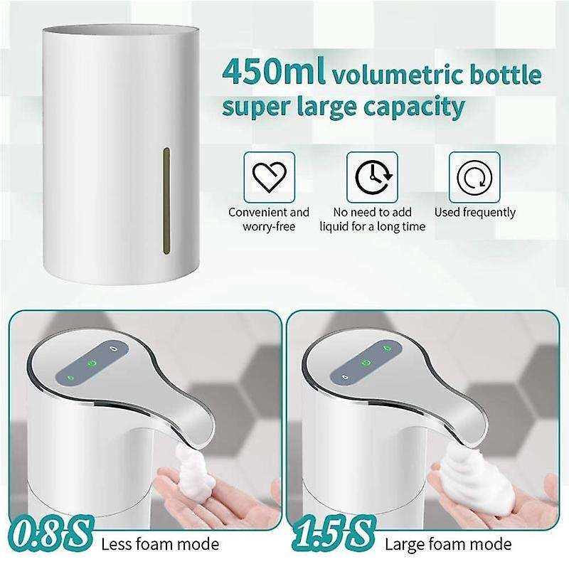Soap Dispenser Automatic - Touchless Usb Rechargeable Electric Foam Soap Dispenser Adjustable Water