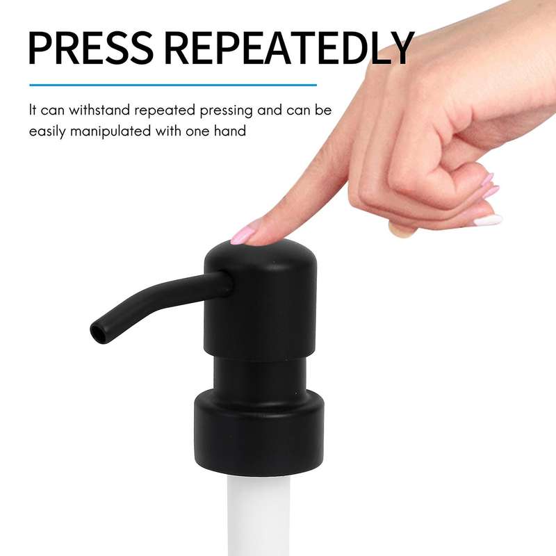 Soap Dispenser Replacement Pump,4pack Rust-proof Stainless Steel with Black Metal Coated Pumps Fit