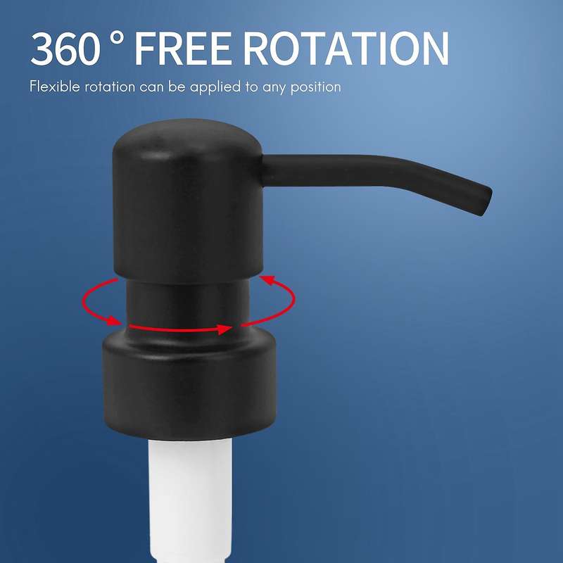 Soap Dispenser Replacement Pump,4pack Rust-proof Stainless Steel with Black Metal Coated Pumps Fit