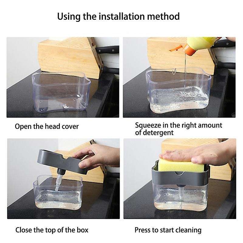 Soap Dispenser Pump Manual Press Cleaning Liquid Dispenser Container Manual Press Organizer Kitchen