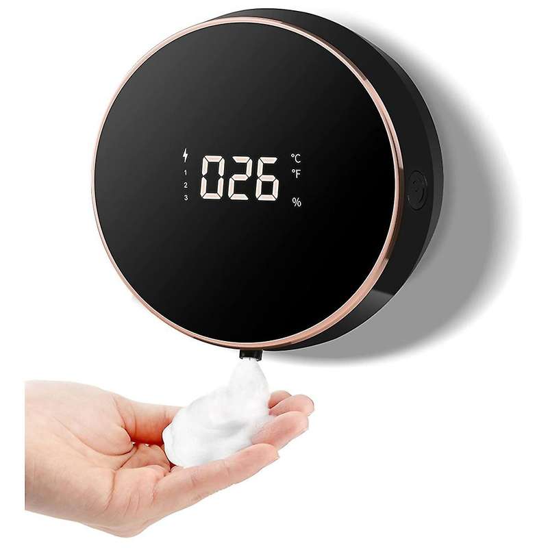 Soap Dispenser Automatic, Electric Soap Dispenser Touchless Foam Soap Dispenser Black Rechargeable