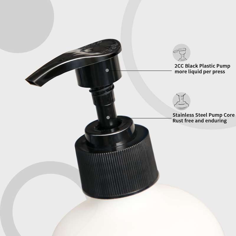 Soap Dispenser Set 2 Pack,contains Dish Soap Dispenser and 16 Oz Glass Soap Dispenser with Pump (bl