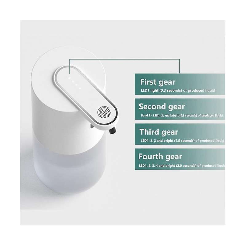 Soap Dispenser, Automatic Foam, Wall Hanging, Dispenser, 4 Levels Of Discharge Levels, Rechargeable