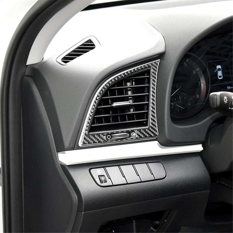 Soft Carbon Fiber for 2017 2018 2019 2020 Car Dashboard Side Air Outlet Panel Cover Trim Accessories
