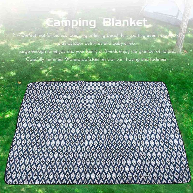 Soft Portable Camping Blanket Foldable Outdoor Picnic Sleeping Mat Waterproof Beach Blanket Tourist
