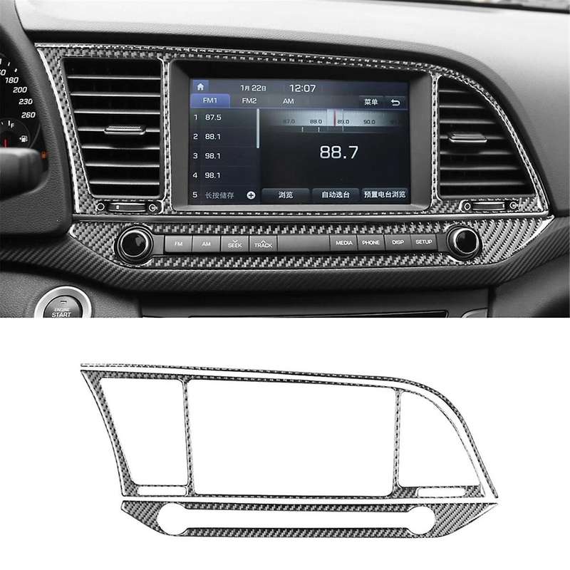 Soft Carbon Fiber for 2017 2018 2019 2020 Center Console Navigation Cover Trim Panel Frame Accessori