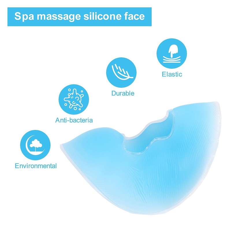Soft Spa Massage Silicone Face Cradle Cushion Bolsters Beauty Care - Blue, M