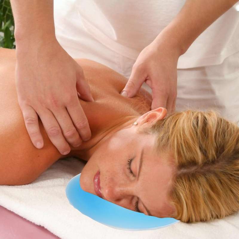 Soft Spa Massage Silicone Face Cradle Cushion Bolsters Beauty Care - Blue, M