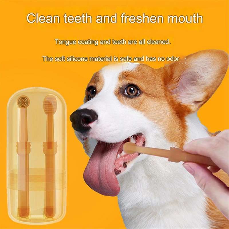 Soft Silicone Pet Dog Finger Toothbrush Pet Teeth Oral Cleaning Brush Pet Bad Breath Tartar Teeth Ca
