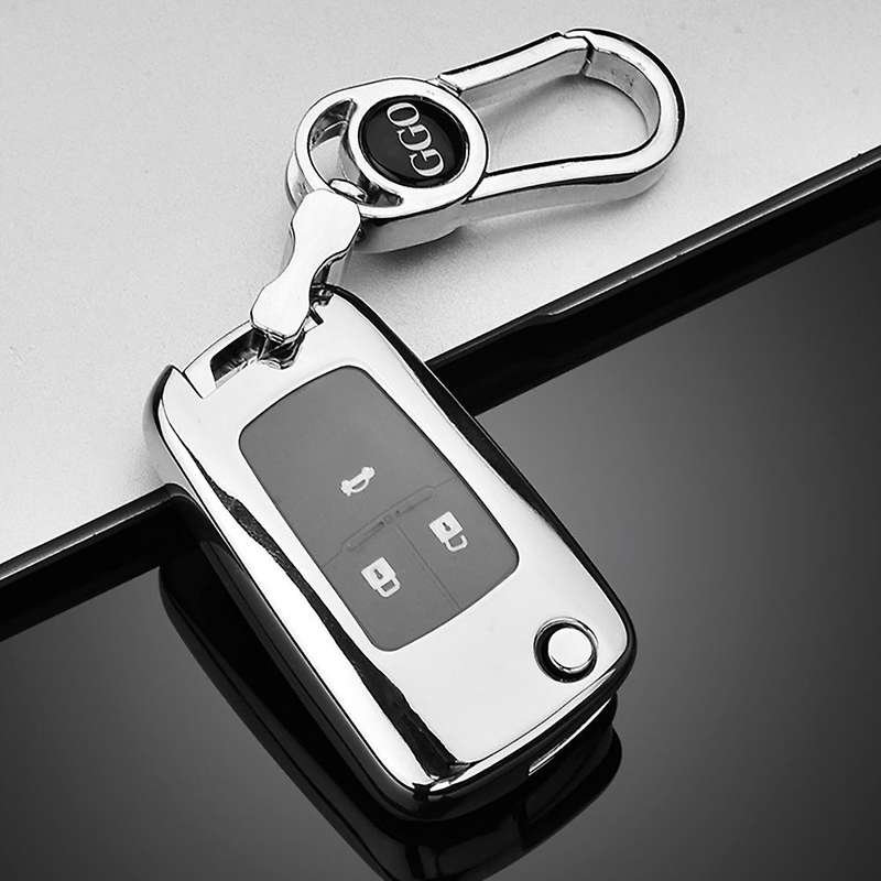 Soft TPU Car Remote Key Case Cover for Aveo Sail Captiva Opel (Silver C)