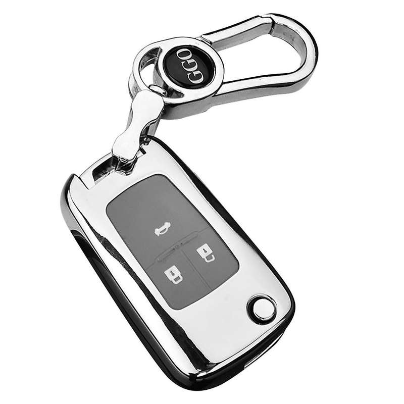 Soft TPU Car Remote Key Case Cover for Aveo Sail Captiva Opel (Silver C)