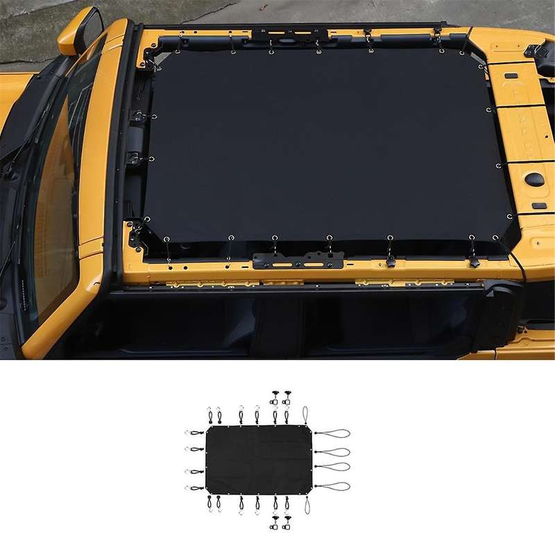 Soft Top Car Anti UV Sun Protection Sunshade Cover for 2021-2024 Insulated Net Accessories ,4 Door
