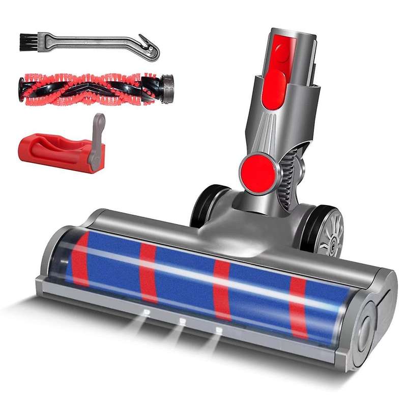 Soft/hard Roller Floor Brush for V7 V10 V11 V15 Vacuum Attachment with Led Headlight and Triger Lock