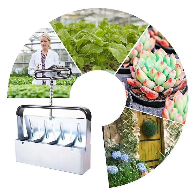 Soil Blocker, 4PCS Cell Soil Block Maker, Seed Handheld Block Maker with Comfortable Handle, Garden