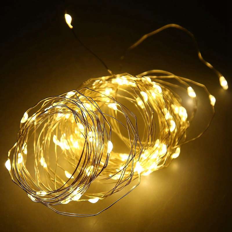 Solar , 10m 100led Outdoor , Waterproof Decorative for Patio, Garden, Gate, Yard, Party, Wedding, C