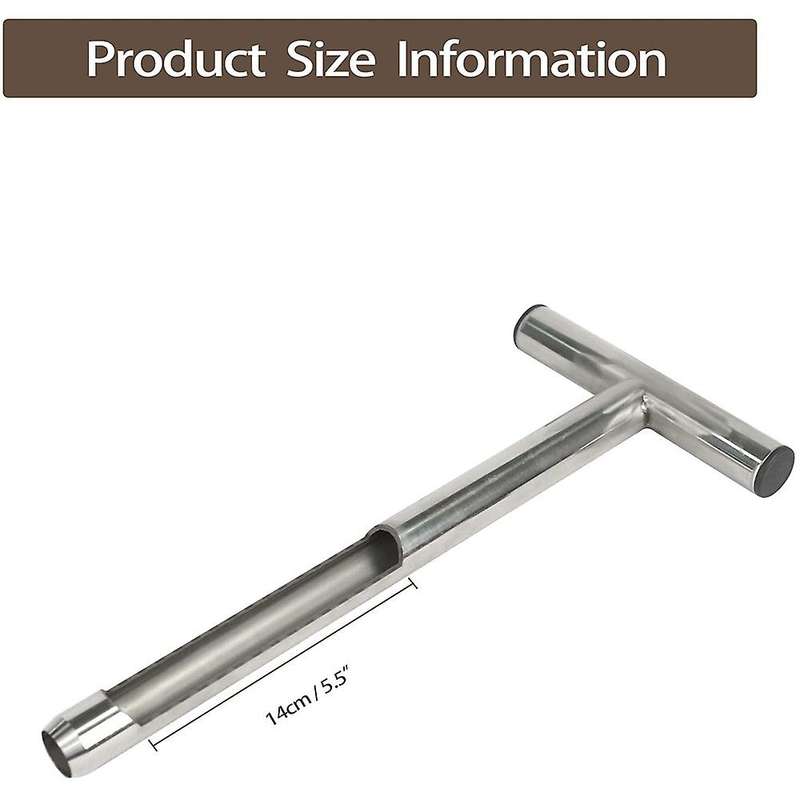 Soil Sampler Probe12 Inch, T-Style Handle Soil Test Kits Soil Probes for Soil Sampling Plant Care Ga