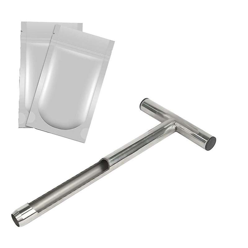 Soil Sampler Probe12 Inch, T-Style Handle Soil Test Kits Soil Probes for Soil Sampling Plant Care Ga